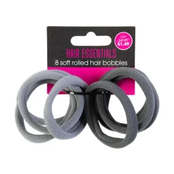 Hair Accessories^Beauty Outlet 8 Soft Rolled Elastics Grey BEAU444