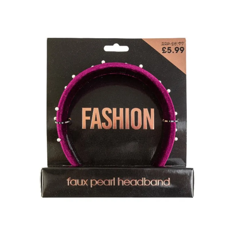 Hair Accessories^Beauty Outlet Faux Pearl Maroon Headband BEAU329