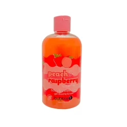 Bath & Shower Gels^Bubble T Bath & Shower Gel Peach & Raspberry Smoothie 500ml