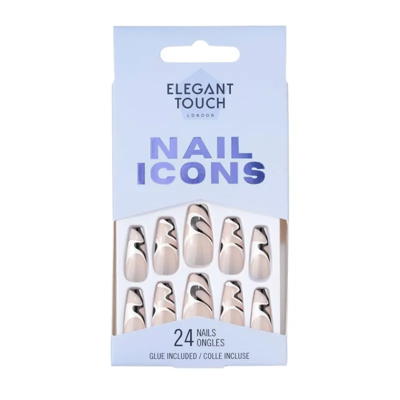 False Nails^Elegant Touch False Nails Nail Icons Squareletto Cosmic Angel