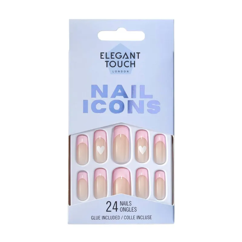 False Nails^Elegant Touch False Nails Nail Icons Long Squoval Heart Breaker