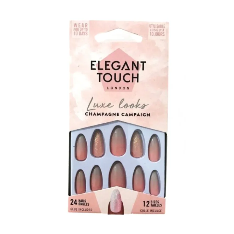 False Nails^Elegant Touch False Nails Luxe Looks Champagne Campaign