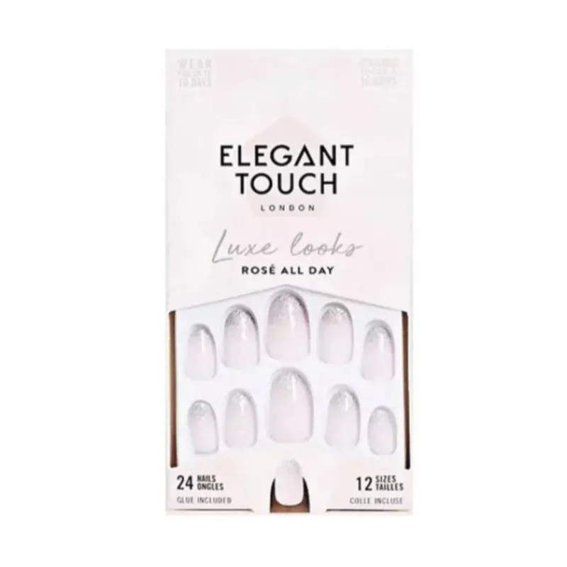 False Nails^Elegant Touch False Nails Luxe Looks Rose All Day