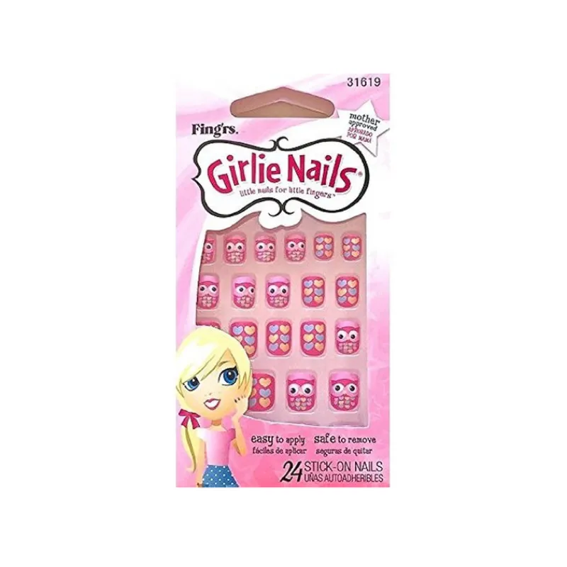 False Nails^Kiss Fingrs Girlie 24 Nails 31619