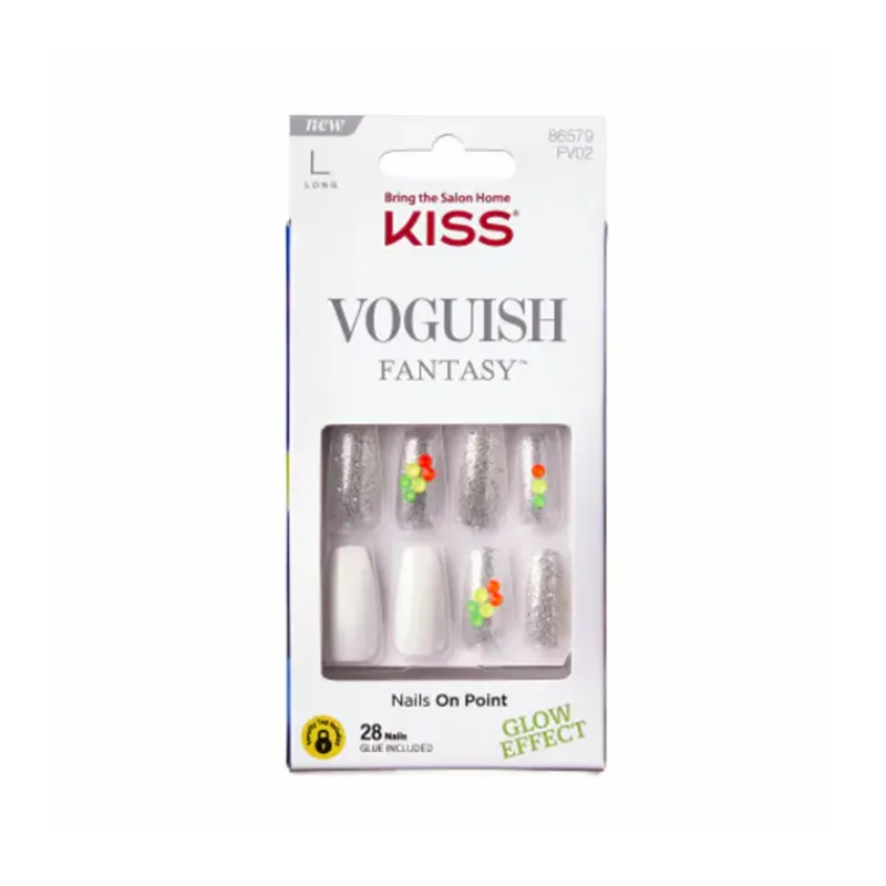 False Nails^Kiss Voguish Fantasy 28 Large Nails 86579 FV02