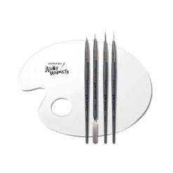 Eyeliners^Morphe X Abby Roberts 5 Piece Artists Detail Brush & Mixing Palette Set