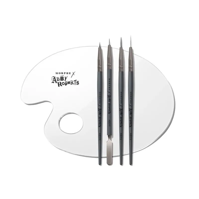 Eyeliners^Morphe X Abby Roberts 5 Piece Artists Detail Brush & Mixing Palette Set