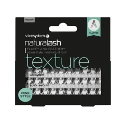 False Eyelashes^Salon System Texture Mink Style Lashes Black Medium
