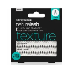 False Eyelashes^Salon System Texture Mink Style Lashes Black Short