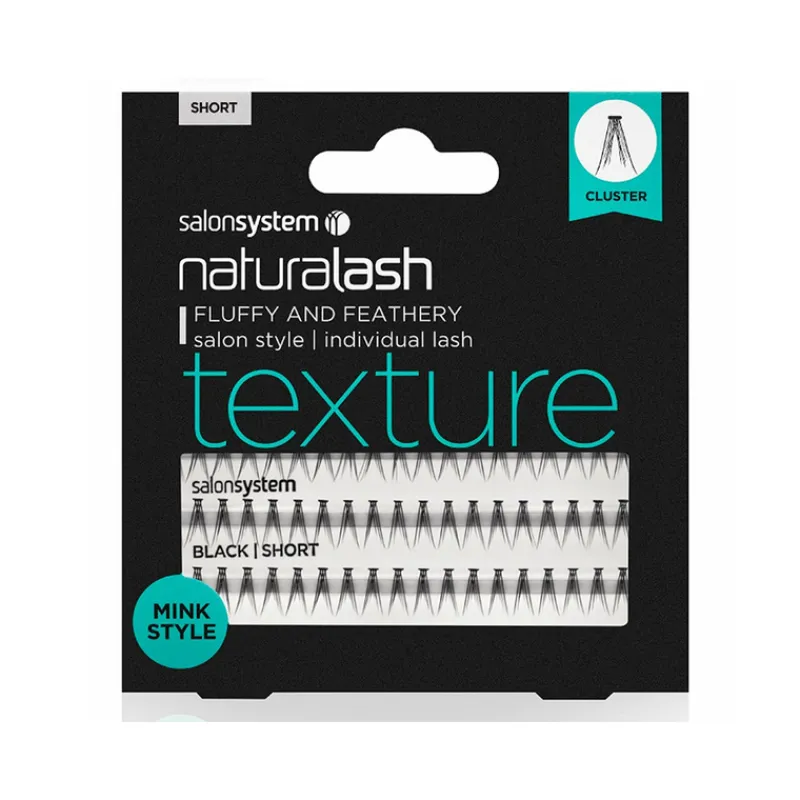 False Eyelashes^Salon System Texture Mink Style Lashes Black Short
