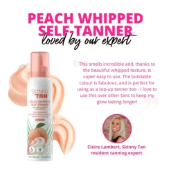 Fake Tan^Skinny Tan Peach Whipped Self Tanner Medum 150ml