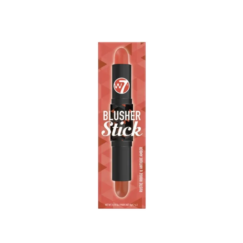 Blushers^W7 Blusher Stick Rustic Rouge & Antique Amber