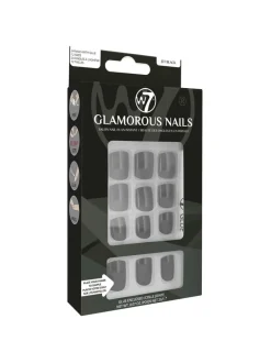 False Nails^W7 Glamorous Nails Jet Black