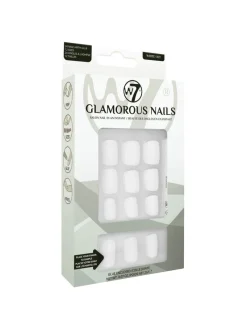 False Nails^W7 Glamorous Nails White Lily