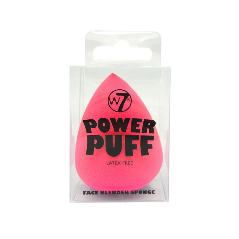 Makeup Sponges^W7 Power Puff Face Blender Sponge Bright Pink